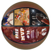 Ballon De Basket Logo de l'équipe du joueur MVP étoile Collage (Devant)