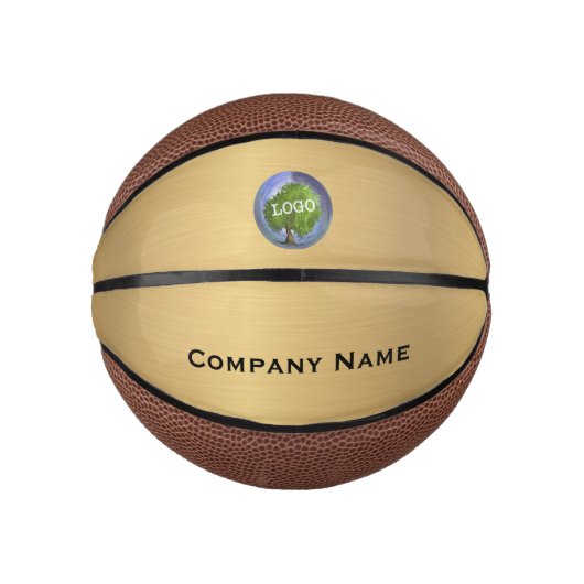 Ballon De Basket Logo d'entreprise Mini Gold (Devant)