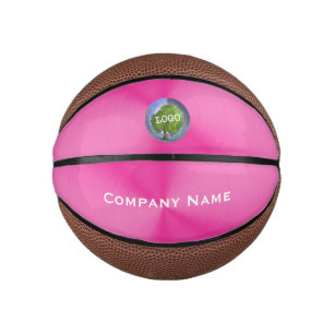 Ballon De Basket Logo d'entreprise Mini rose