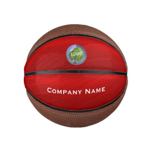Ballon De Basket Logo d'entreprise Mini rouge