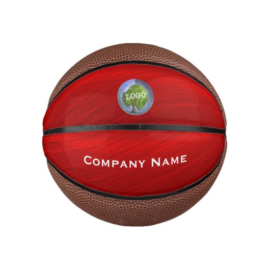 Ballon De Basket Logo d'entreprise Mini rouge (Devant)