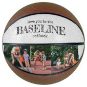 Ballon De Basket Love You to the Baseline and Back - 3 Photo White (Devant)