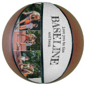 Ballon De Basket Love You to the Baseline and Back - 3 Photo White (Vertical)