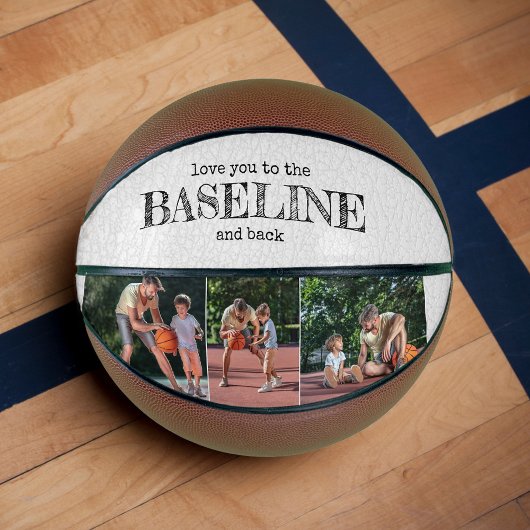 Ballon De Basket Love You to the Baseline and Back - 3 Photo White
