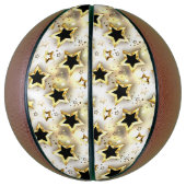 Ballon De Basket Lumière transparente avec étoiles or (Vertical)