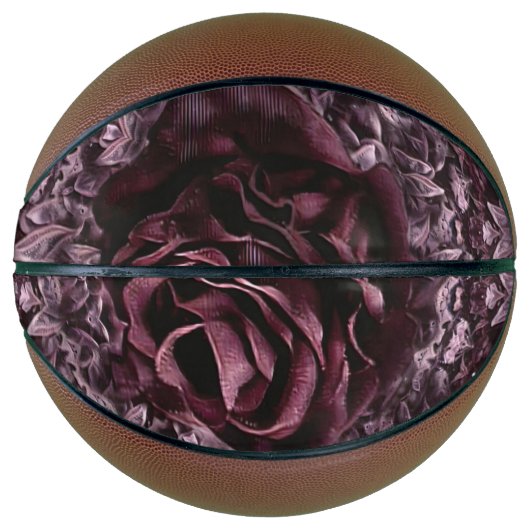 Ballon De Basket Mandala de rose  (Devant)