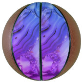 Ballon De Basket Marbre Violet Exotique (Vertical)