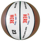 BALLON DE BASKET MARQUE BLANCHE MODERNE ET PERSONNALISABLE VÉRIFIÉE (Vertical)