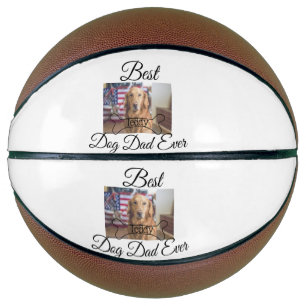 Ballon De Basket Meilleur chien papa jamais ajouter nom de l'animal