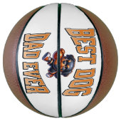 Ballon De Basket Meilleur Chien Papa Jamais - Basketball Pup Concep (Vertical)