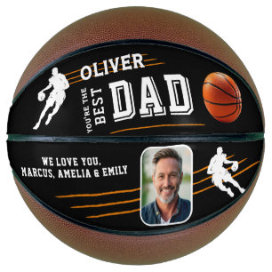 Ballon De Basket Meilleur joueur papa silhouette père souvenir phot
