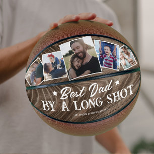 Ballon De Basket « Meilleur papa de loin » personnalisé rustique