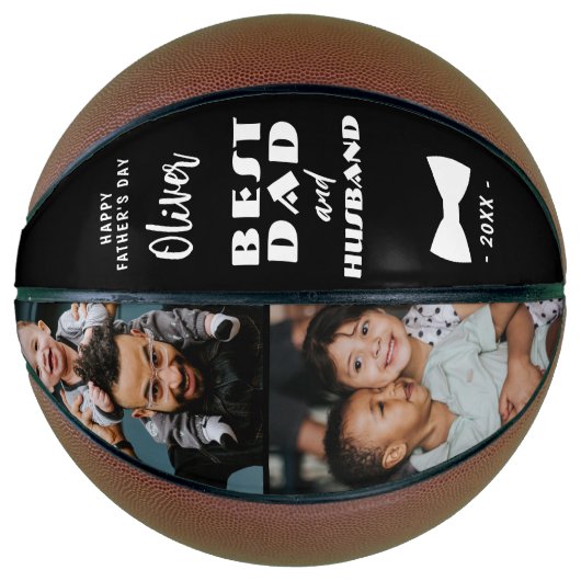 Ballon De Basket Meilleur papa et mari Elegant Cravate Keepsaké (Devant)