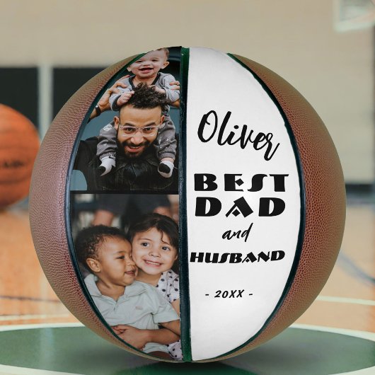 Ballon De Basket Meilleur papa et mari Père 2 Photos