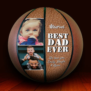 Ballon De Basket Meilleur Papa Ever Impression Cuir 2 Photo Fête de