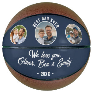 Ballon De Basket Meilleur Papa Jamais 3 Photos Cadeau Fête des Père