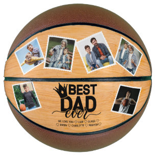 Ballon De Basket Meilleur papa Jamais Fête des pères en bois Photo