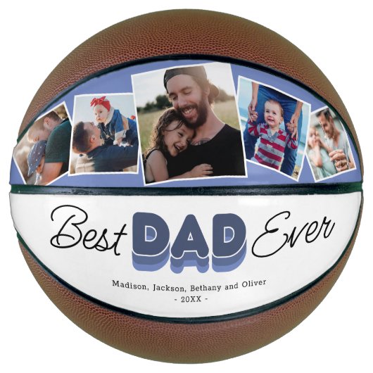 Ballon De Basket Meilleur papa Jamais Fête des pères Keepsaké (Devant)