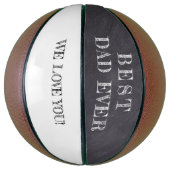 Ballon De Basket Meilleur papa Jamais noir blanc tableau (Vertical)