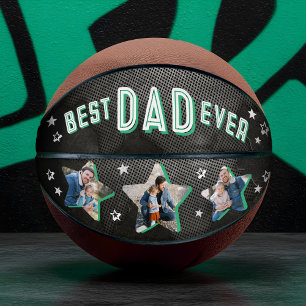 Ballon De Basket Meilleur papa jamais Sport Edgy Photo Star Fête de