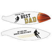 Ballon De Basket Meilleur papa Joueur Silhouette Père Keepsaké (Panneaux)