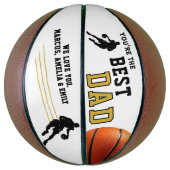 Ballon De Basket Meilleur papa Joueur Silhouette Père Keepsaké (Vertical)