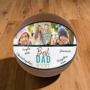 Ballon De Basket Meilleur Papa Personnalisé 3 Photo Basketball Sign
