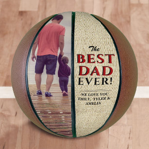 Ballon De Basket Meilleur Papa Rustique Photo de la Fête des Pères