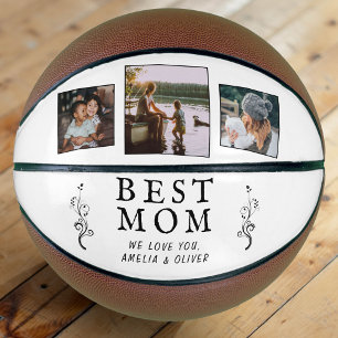 Ballon De Basket Meilleure Maman Foliage Moderne 3 Photos Personnal