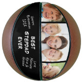 Ballon De Basket Meilleure photo Stepdad Ever noir (Vertical)