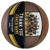 Ballon De Basket Merci Coach Nom de l'équipe et photo Basket (Vertical)