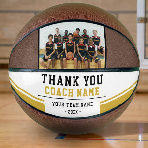 Ballon De Basket Merci Coach Nom de l'équipe et Photo de l'équipe