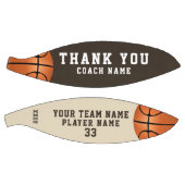 Ballon De Basket Merci Coach Nom de l'équipe Numéro (Panneaux)