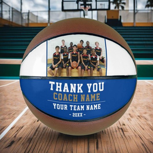 Ballon De Basket Merci Coach Nom de l'équipe Photo