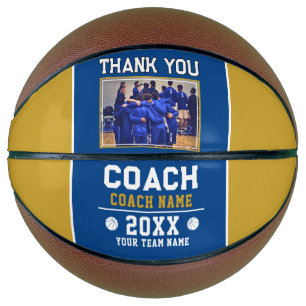 Ballon De Basket Merci Coach Sign Photo d'équipe