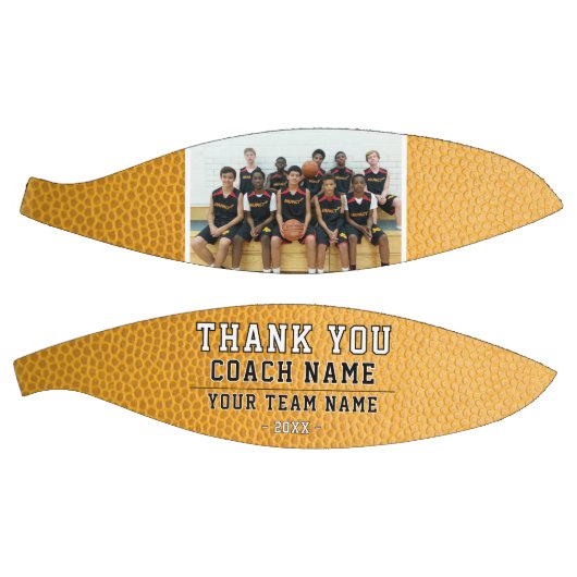 Ballon De Basket Merci en cuir jaune Nom de l'équipe Photo (Panneaux)