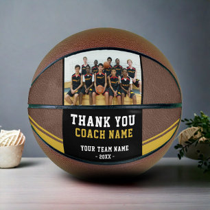 Ballon De Basket Merci Équipe de l'entraîneur Nom et Photo d'équipe