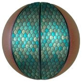 Ballon De Basket Mermaid minet écailles de poisson vert motif (Vertical)