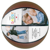 Ballon De Basket Mignon 'Ce Papa Appartient À' Photo Collage (Devant)