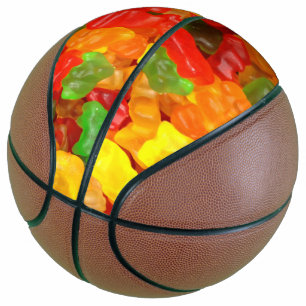 Ballon De Basket mignon foodie arc-en-ciel coloré bonbon Gummy Ours