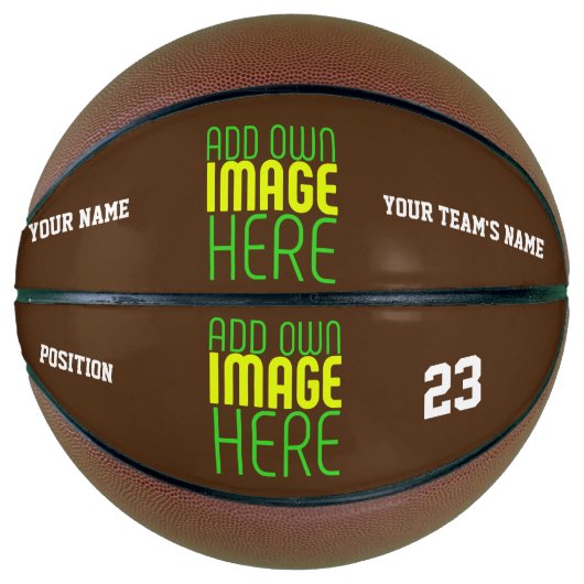 BALLON DE BASKET MODÈLE DE TEXTE D'IMAGE BROWN SIMPLE MODERNE (Devant)