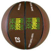 BALLON DE BASKET MODÈLE DE TEXTE D'IMAGE BROWN SIMPLE MODERNE (Vertical)