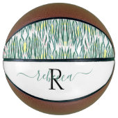 Ballon De Basket Modèle Zebra tendance | Monogramme (Devant)
