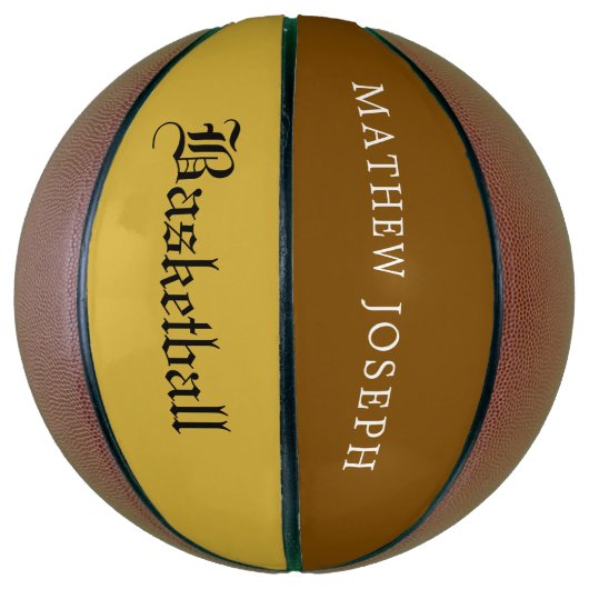 Ballon De Basket Modern Custom Basketball Featuring Your Name (Vertical)