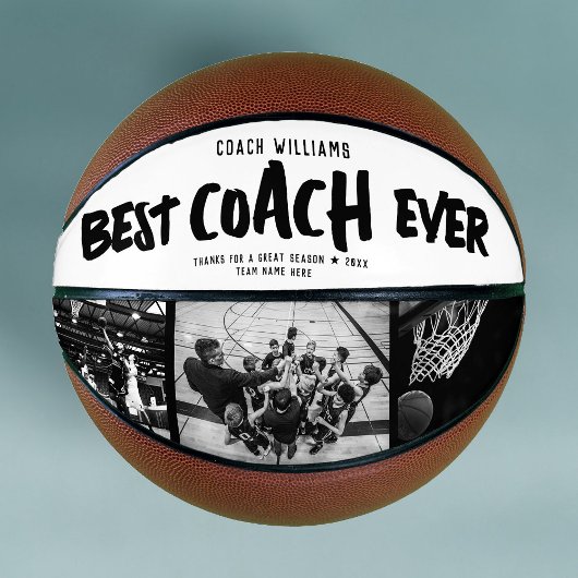 Ballon De Basket Moderne BEST COACH JAMAIS Cool Street Style Collag