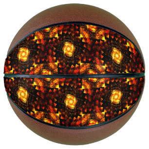 Ballon De Basket Moderne Bohème Élégant Motif d'Art Abstrait en Or