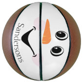 Ballon De Basket Moderne Cute Custom Snowman visage Winter Party (Vertical)