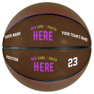 BALLON DE BASKET MODERNE ET MODERNE PERSONNALISABLE BROWN VÉRIFIÉ