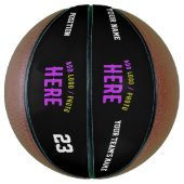 BALLON DE BASKET MODERNE ET MODERNE PERSONNALISABLE NOIR VÉRIFIÉ (Vertical)