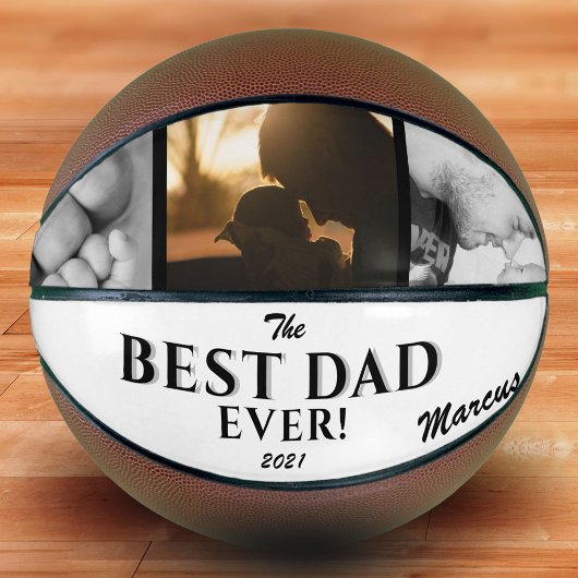 Ballon De Basket Moderne Meilleur papa Jamais Père`Jour Keepsaké 3